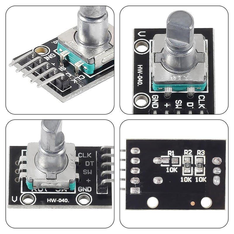 XIITIA 6pcs KY-040 Rotary Encoder Module 360 Degree Switch Encoders with Knobs Cap Brick Sensor Modules - Image 5